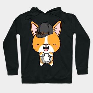 Funny Corgi is ready for horse riding Hoodie